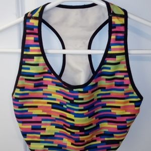 Medium neon sports bra, size medium